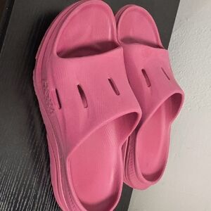 Hoka Ora Pink Slide Sandals